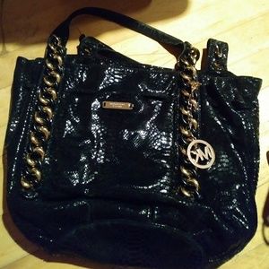 Michael Kors treated suede purse